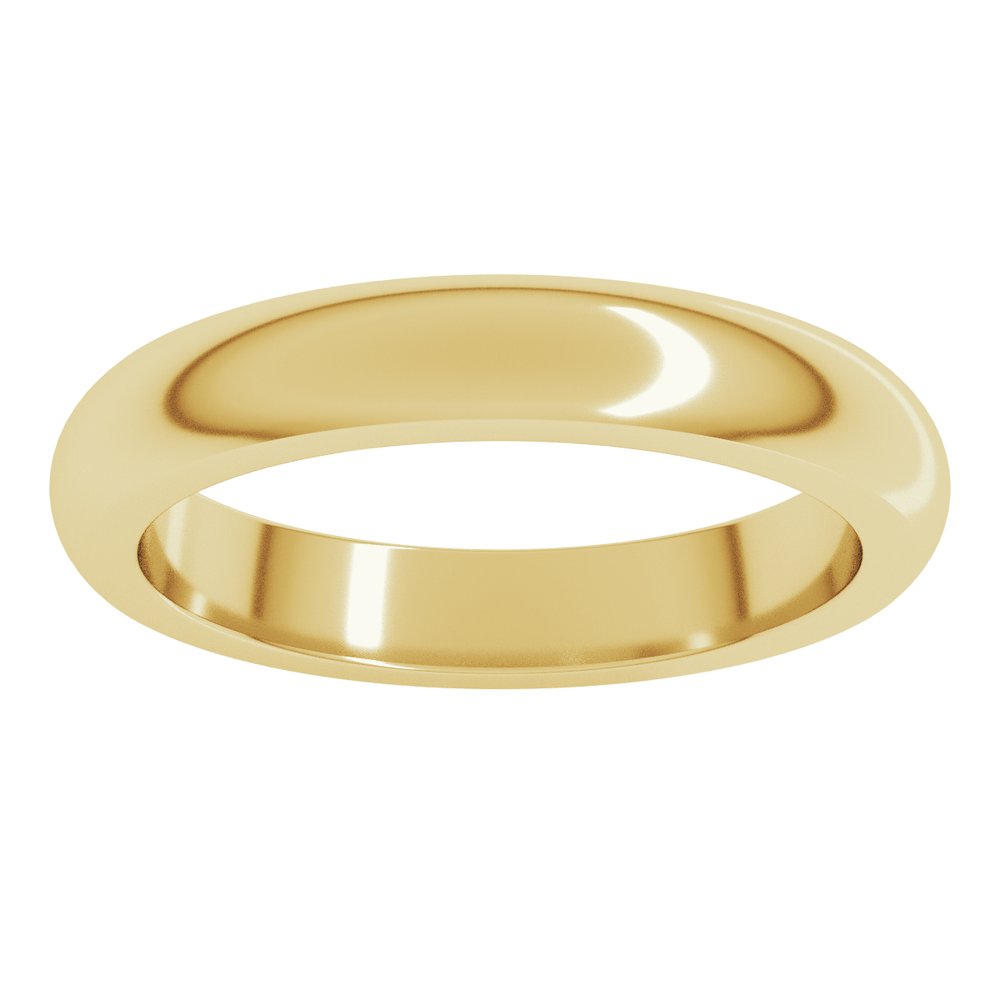 14K Yellow Gold 3.5 mm Heavyweight Half Round Band Size 4