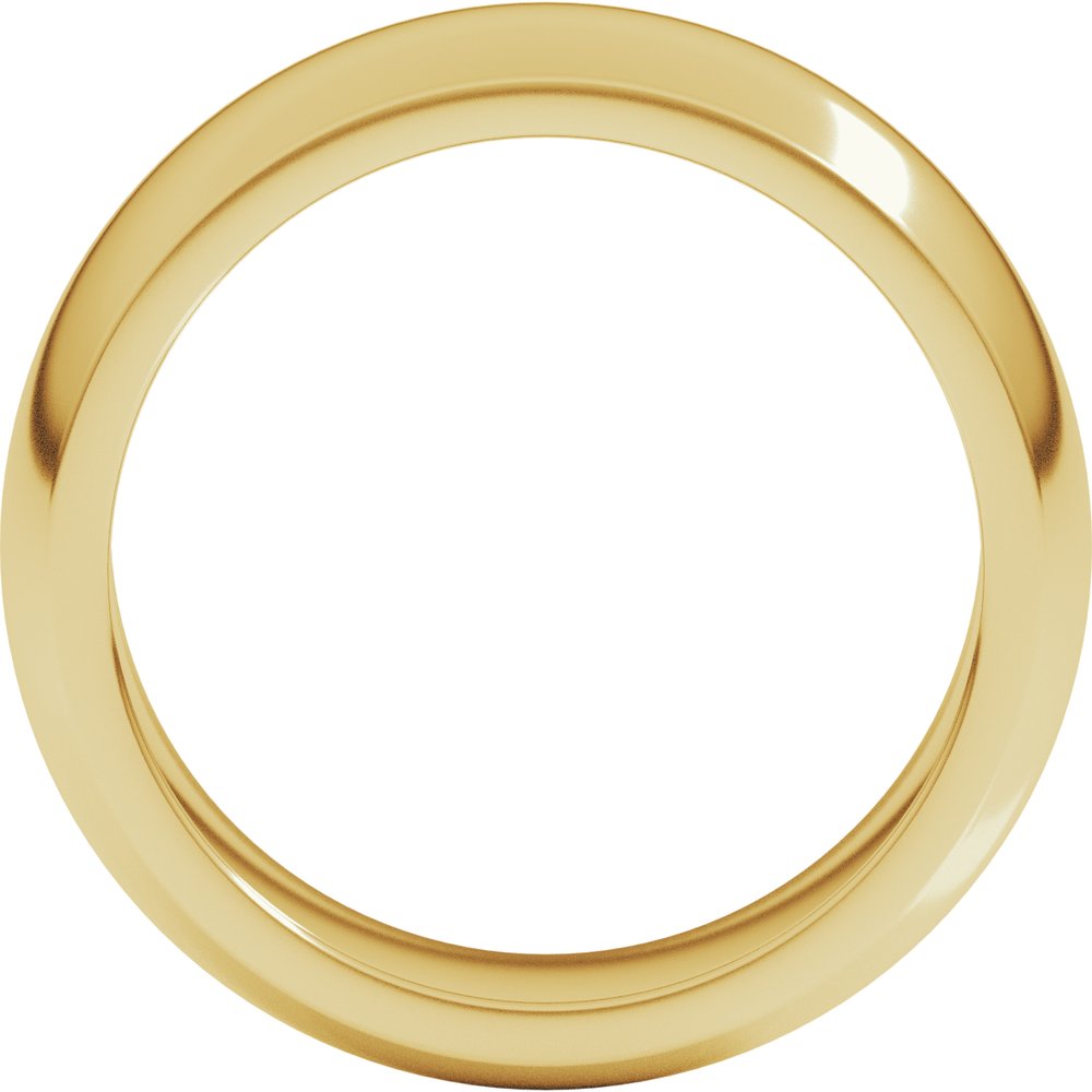 14K Yellow Gold 7 mm Heavyweight Half Round Band Size 10