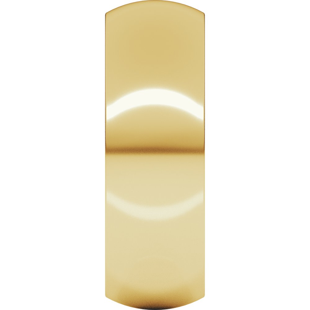 14K Yellow Gold 7 mm Heavyweight Half Round Band Size 10