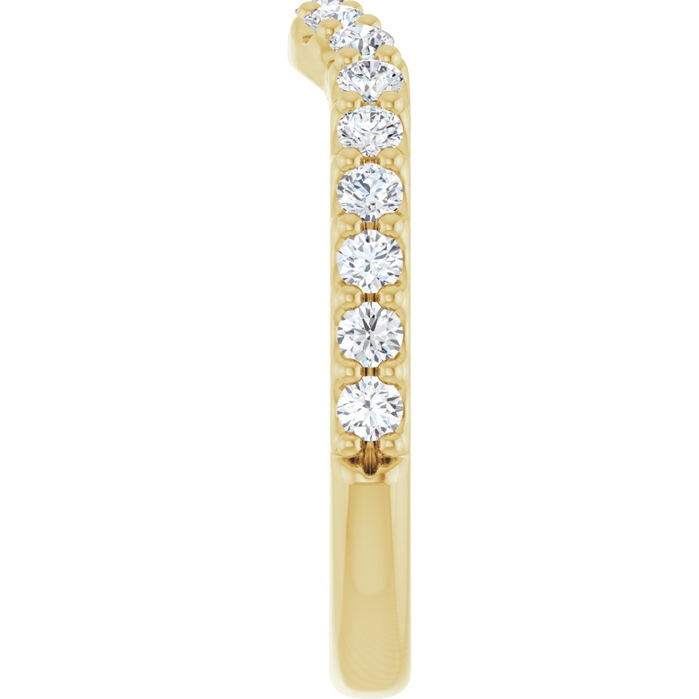 14K Yellow Gold 1/2 CTW Natural Diamond Contour Band