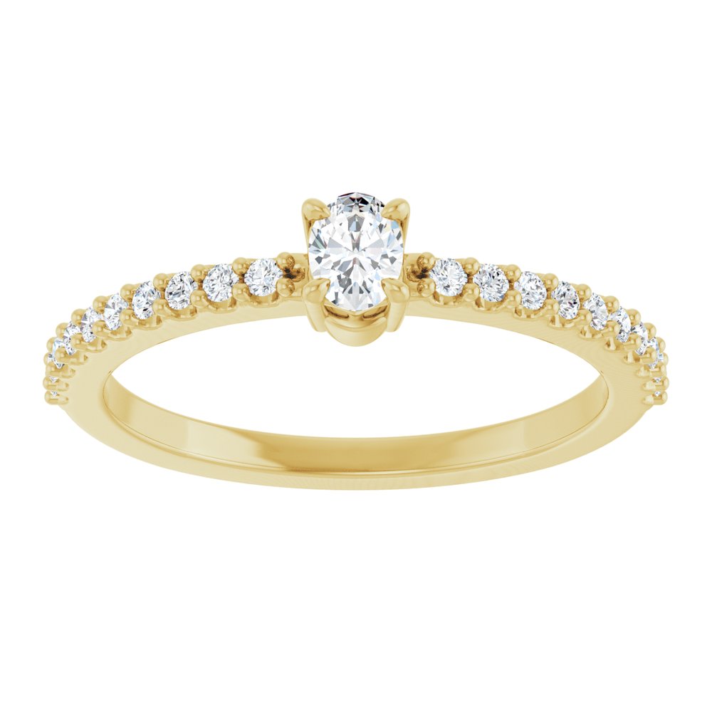 14K Yellow Gold 1/3 CTW Lab-Grown Diamond Ring
