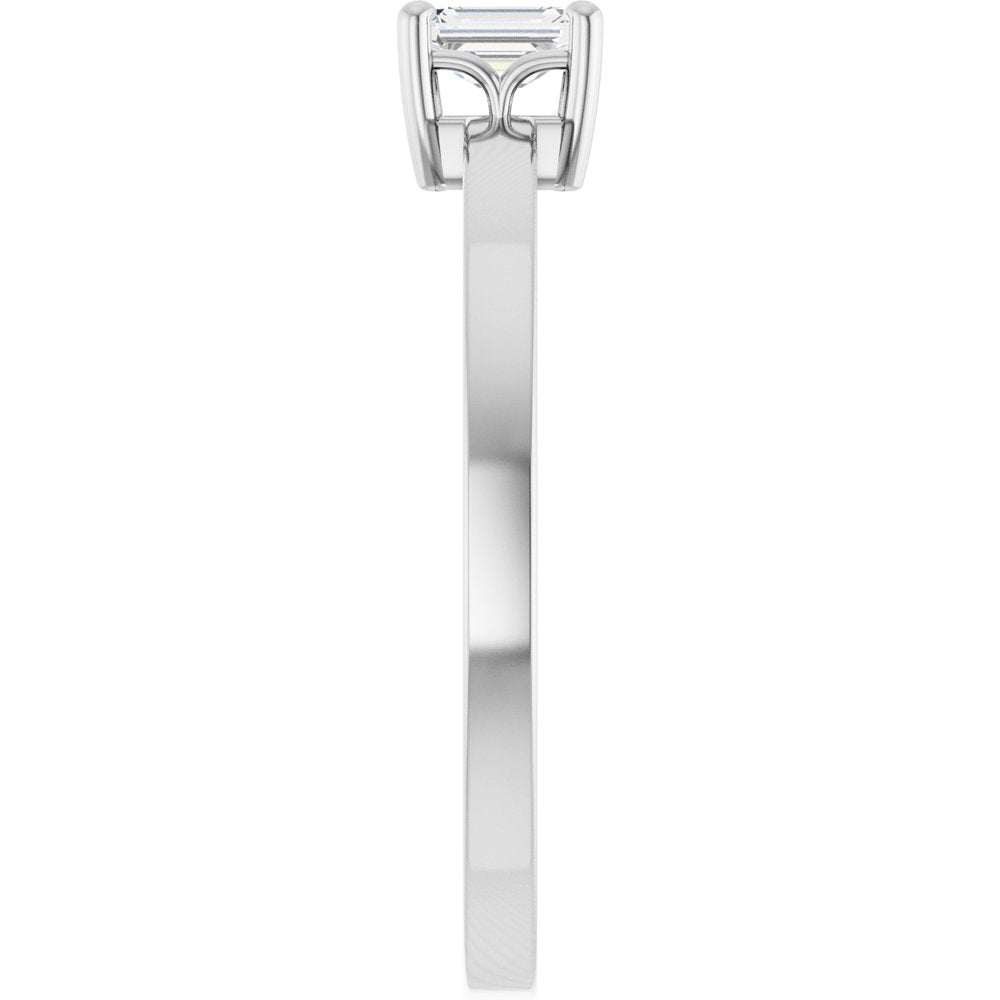 14K White Gold 1/4 CT Lab-Grown Diamond Ring