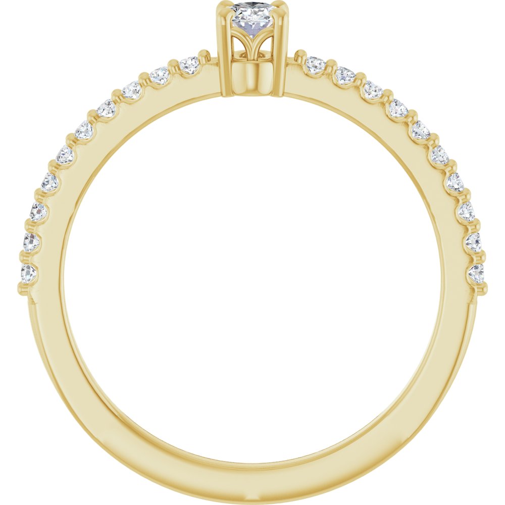 14K Yellow Gold 1/3 CTW Lab-Grown Diamond Ring