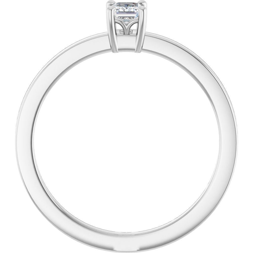 14K White Gold 1/4 CT Lab-Grown Diamond Ring