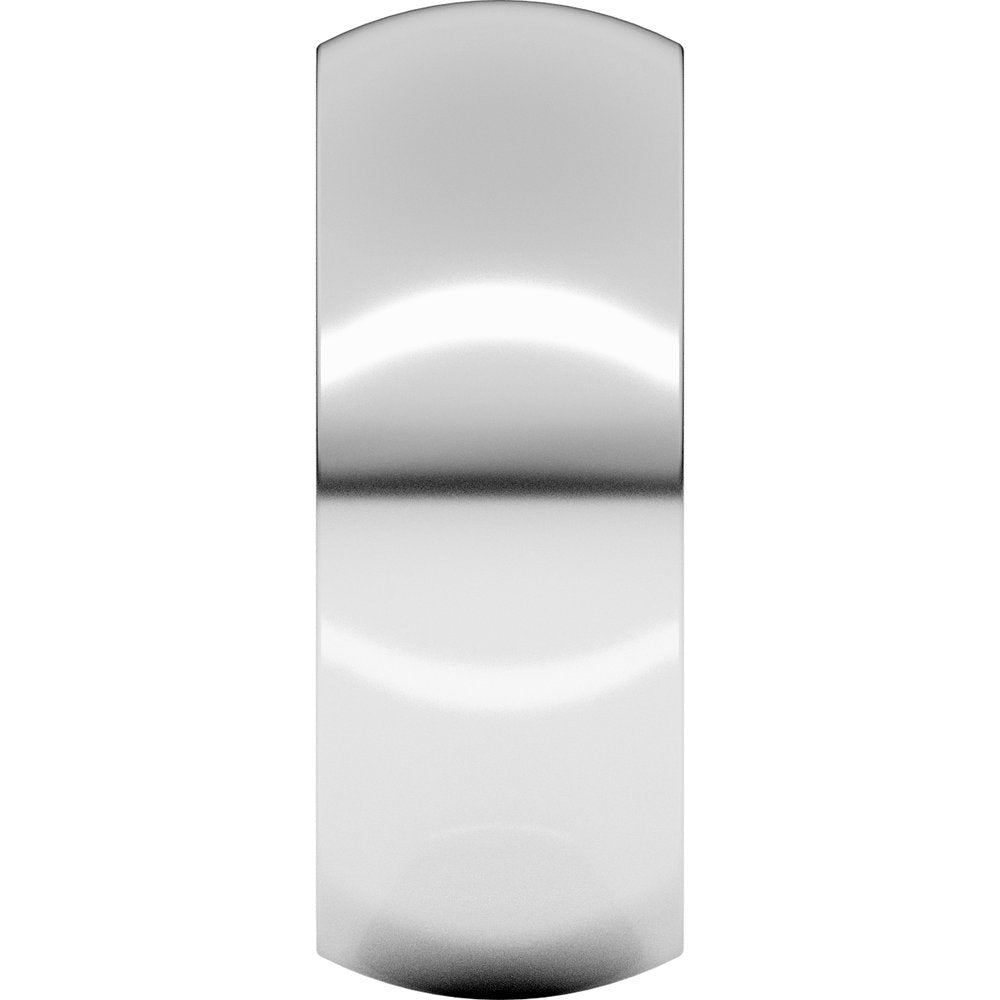 14K White Gold 8 mm Heavyweight Half Round Band Size 6