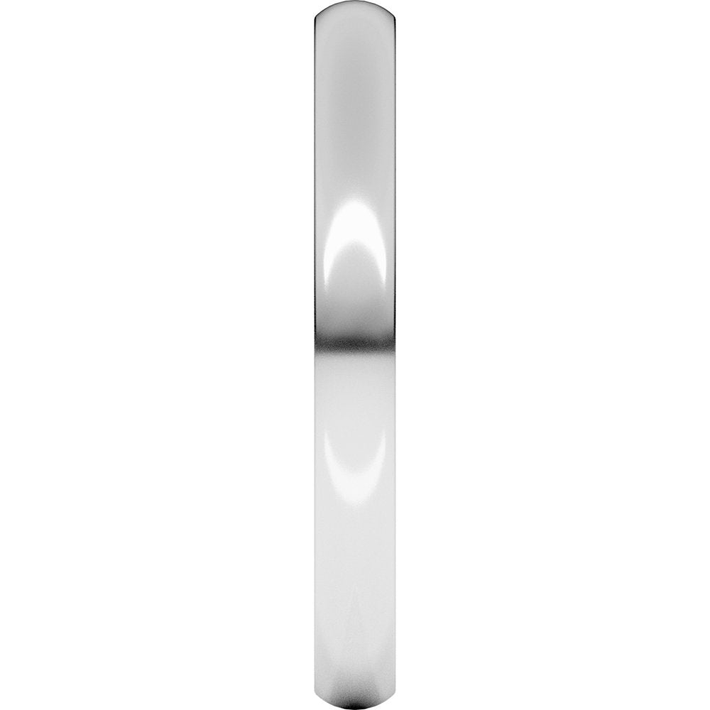14K White Gold 2.5 mm Heavyweight Half Round Band Size 6