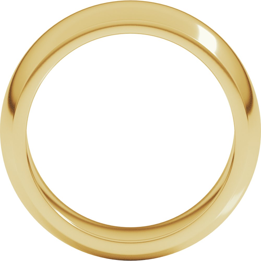 14K Yellow Gold 8 mm Heavyweight Half Round Band Size 6