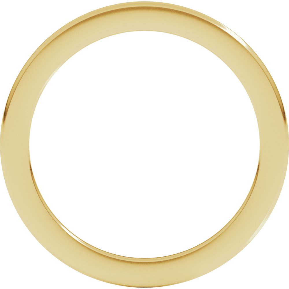 14K Yellow Gold 1 mm Heavyweight Half Round Band Size 7