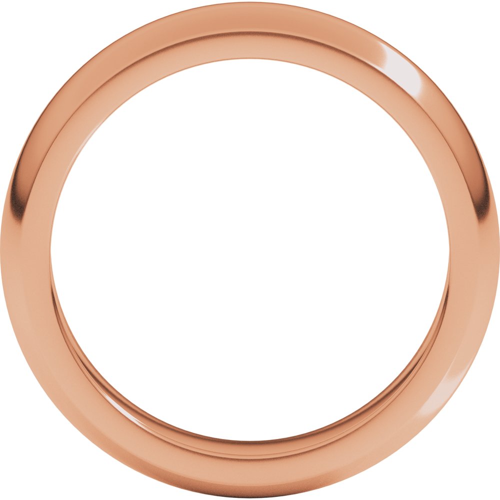 14K Rose Gold 4.5 mm Heavyweight Half Round Band Size 9.5