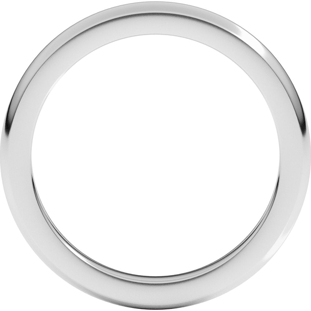14K White Gold 2.5 mm Heavyweight Half Round Band Size 6