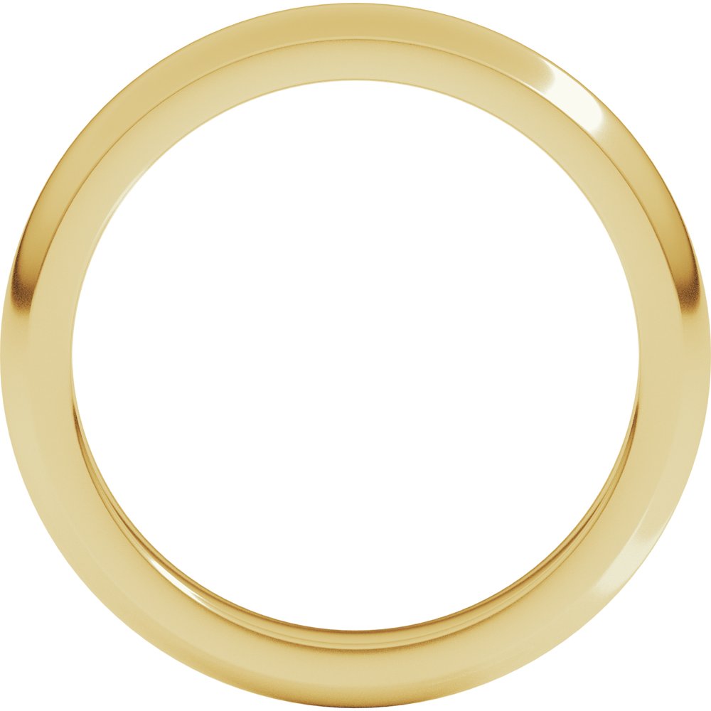 14K Yellow Gold 3 mm Heavyweight Half Round Band Size 8