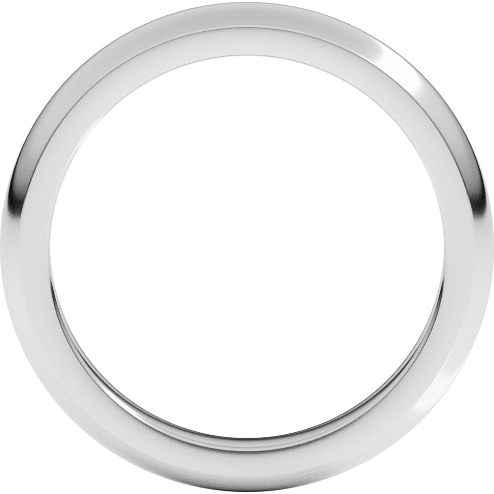 14K White Gold 3 mm Heavyweight Half Round Band Size 6