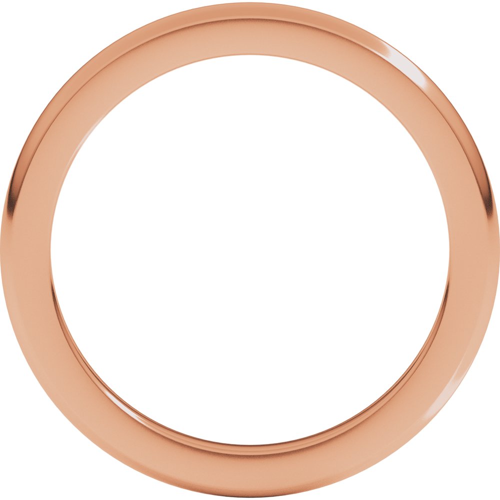 14K Rose Gold 2 mm Heavyweight Half Round Band Size 8.5