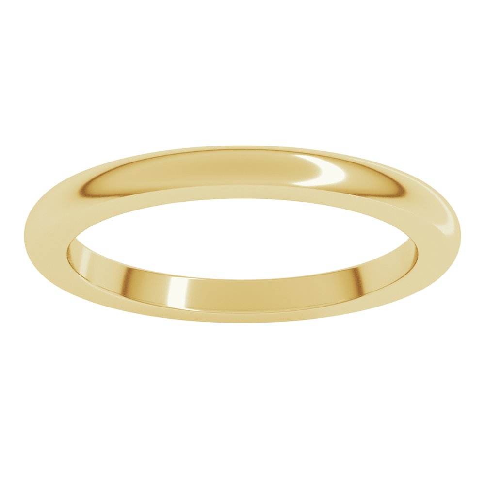 14K Yellow Gold 2 mm Heavyweight Half Round Band
