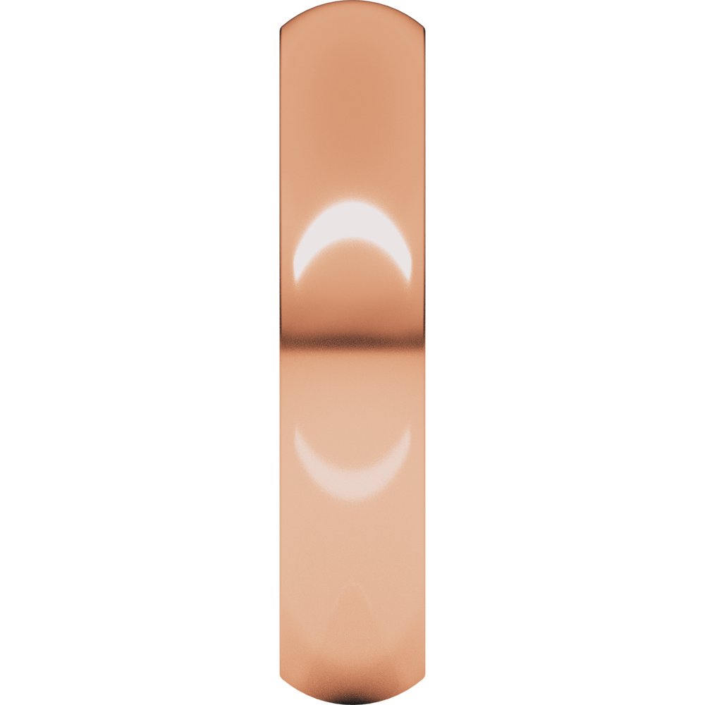 14K Rose Gold 4.5 mm Heavyweight Half Round Band Size 9.5