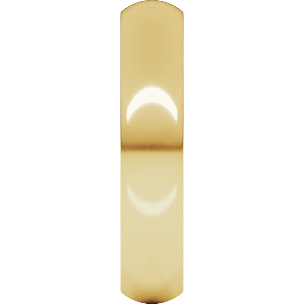 14K Yellow Gold 4.5 mm Heavyweight Half Round Band Size 10.5