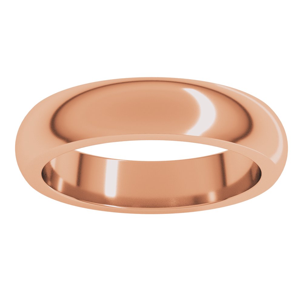 14K Rose Gold 4.5 mm Heavyweight Half Round Band Size 9.5