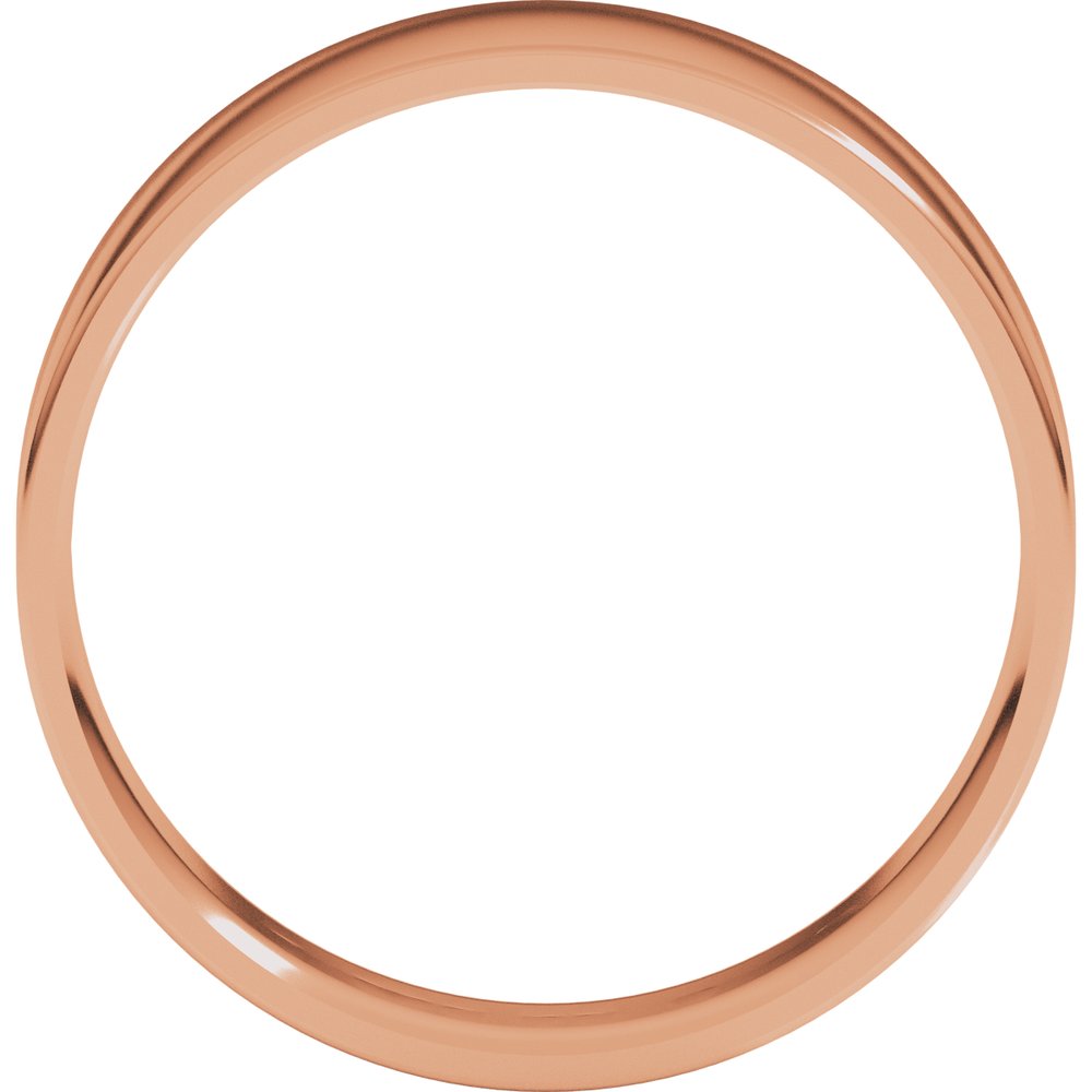 14K Rose Gold 6 mm Ultra-Lightweight Comfort-Fit Flat Band Size 7