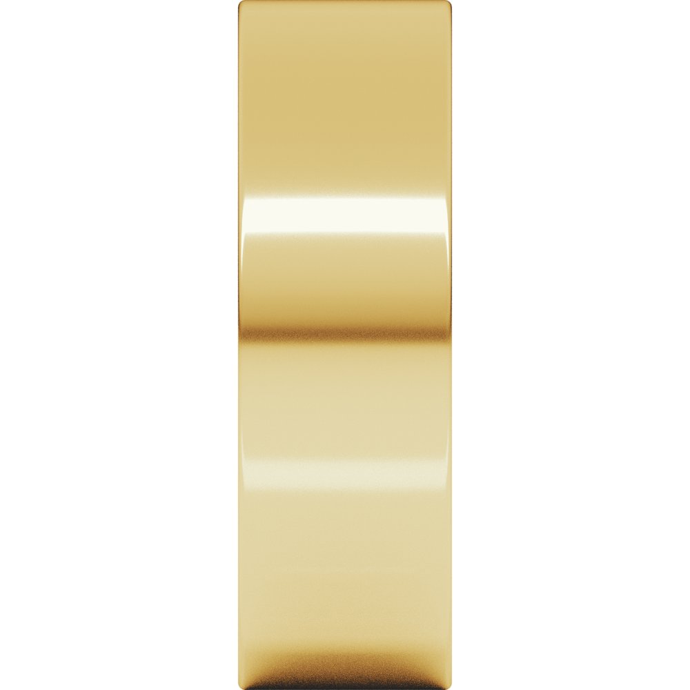 14K Yellow Gold 6 mm Ultra-Lightweight Comfort-Fit Flat Band Size 6