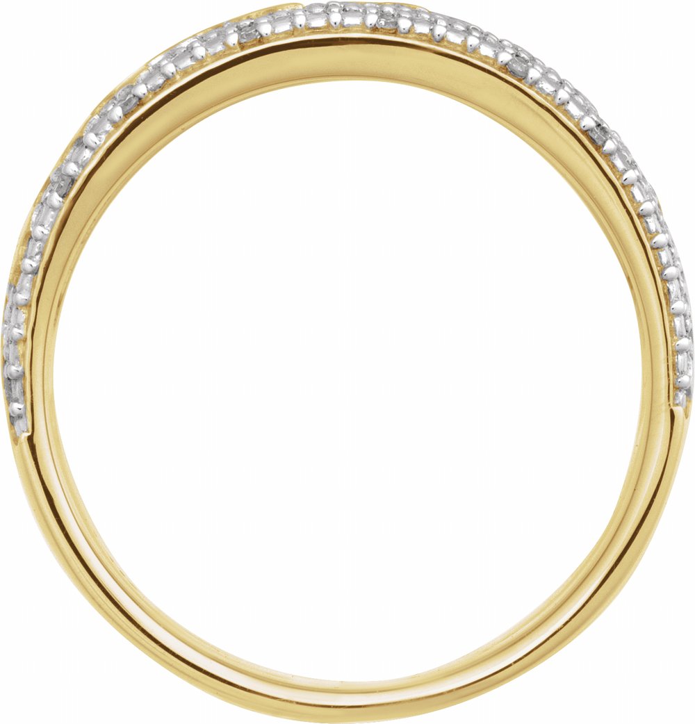 14K Yellow Gold 1/10 CTW Natural Diamond Anniversary Band