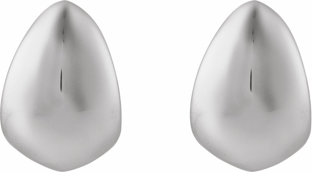 Sterling Silver Electroform Teardrop Earrings