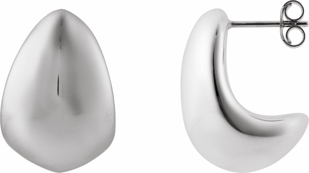 Sterling Silver Electroform Teardrop Earrings