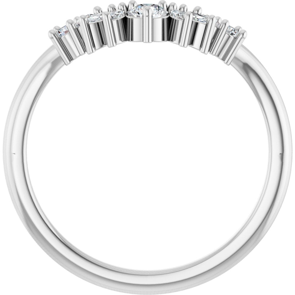 14K White Gold 1/4 CTW Lab-Grown Diamond Contour Band