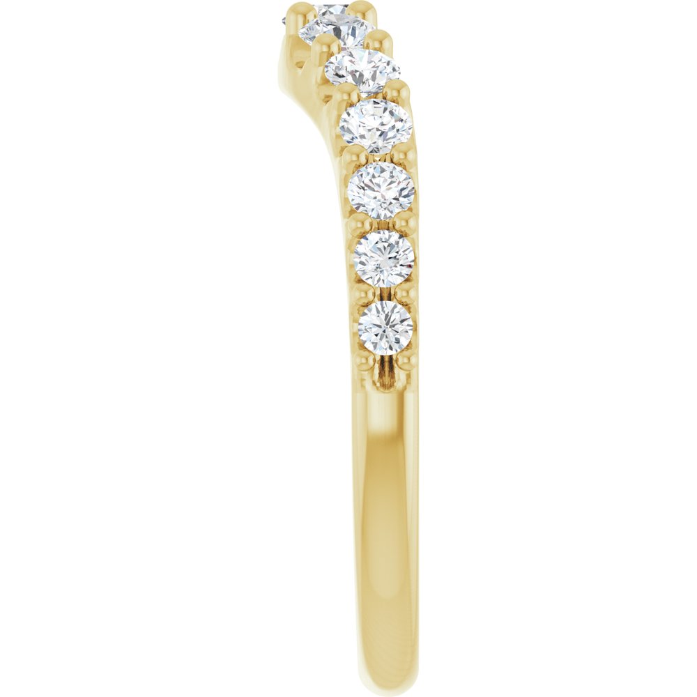 14K Yellow Gold 5/8 CTW Lab-Grown Diamond Graduated Contour Band