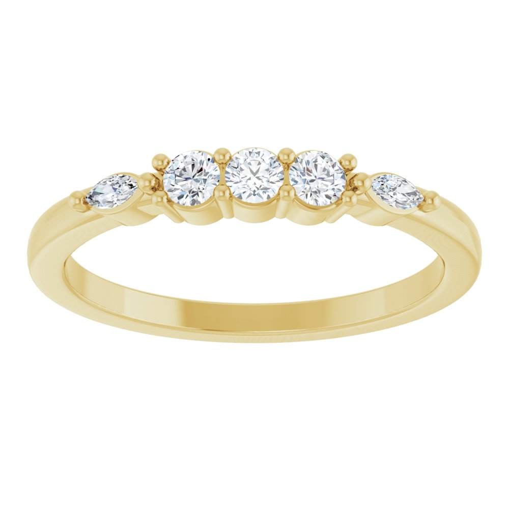 14K Yellow Gold 1/5 CTW Lab-Grown Diamond Anniversary Band