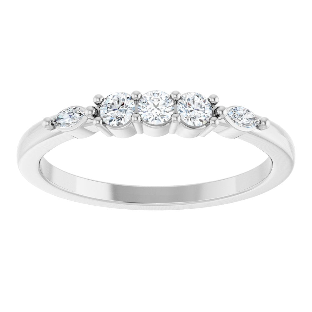 14K White Gold 1/5 CTW Lab-Grown Diamond Anniversary Band
