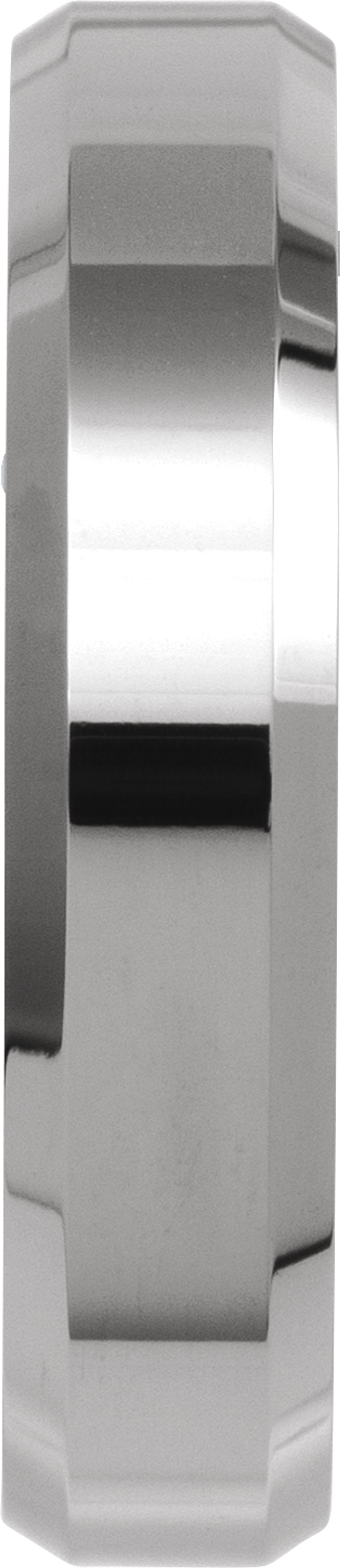 Tungsten 5 mm Beveled-Edge Band