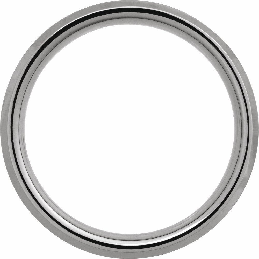 Tungsten 7 mm Beveled-Edge Band Size 7.5