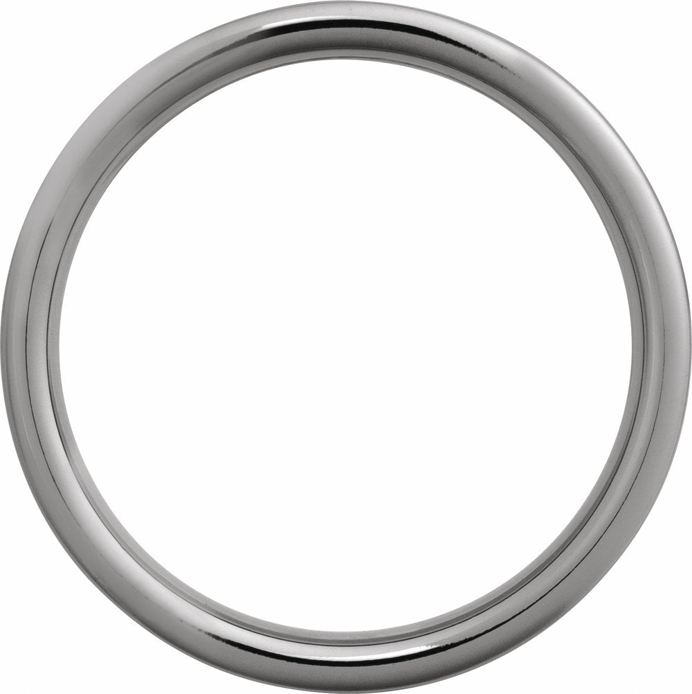 Tungsten 5 mm Comfort-Fit Flat Band Size 8.5