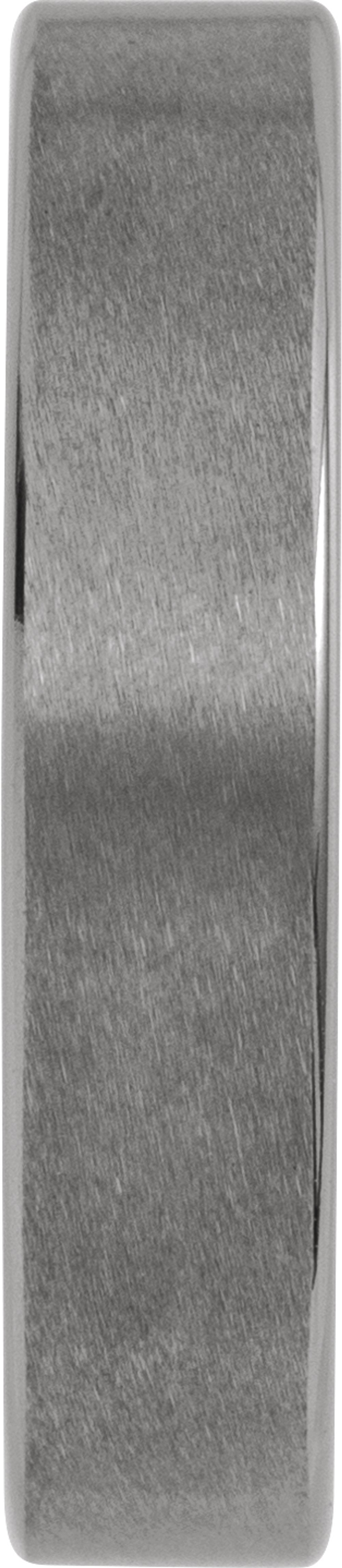 Tungsten 5 mm Comfort-Fit Flat Band Size 8.5