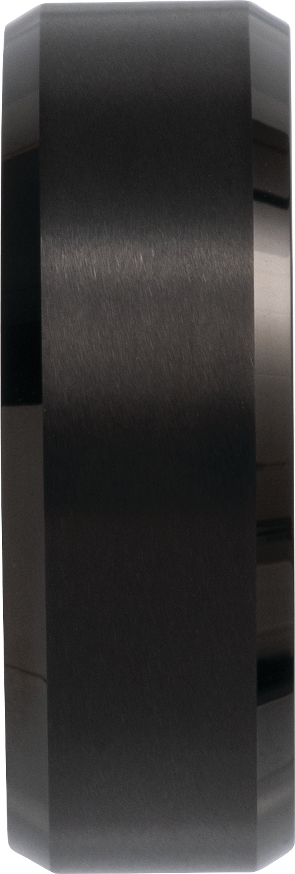 Black PVD Tungsten 8 mm Beveled-Edge Inlay Band Size 8