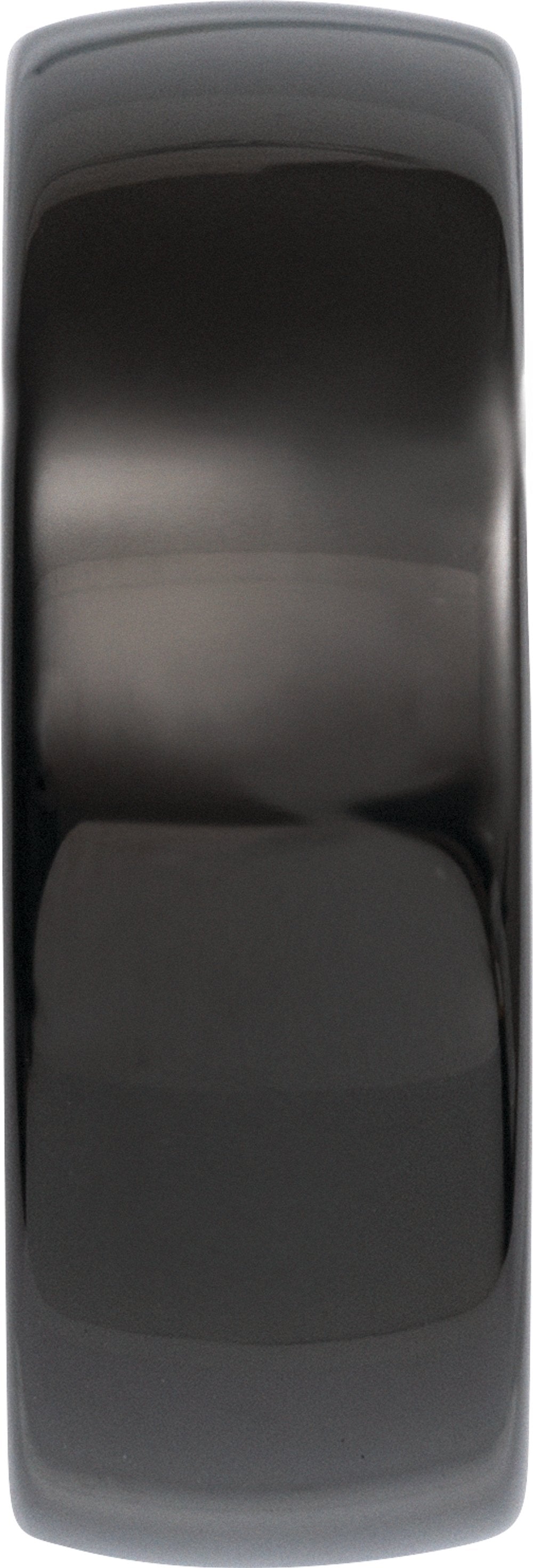 Black Tungsten 8 mm Comfort-Fit Half Round Band Size 7.5