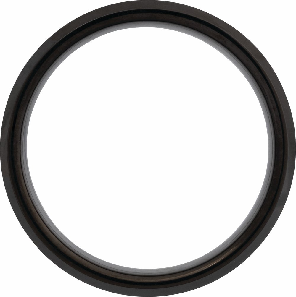 Black PVD Tungsten 7 mm Beveled-Edge Inlay Band Size 7