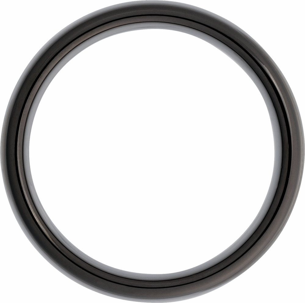 Black Tungsten 7 mm Comfort-Fit Half Round Band Size 8.5