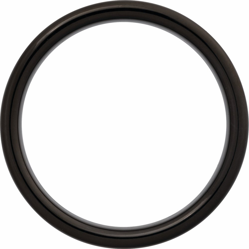 Black PVD Tungsten 5 mm Flat Band Size 7
