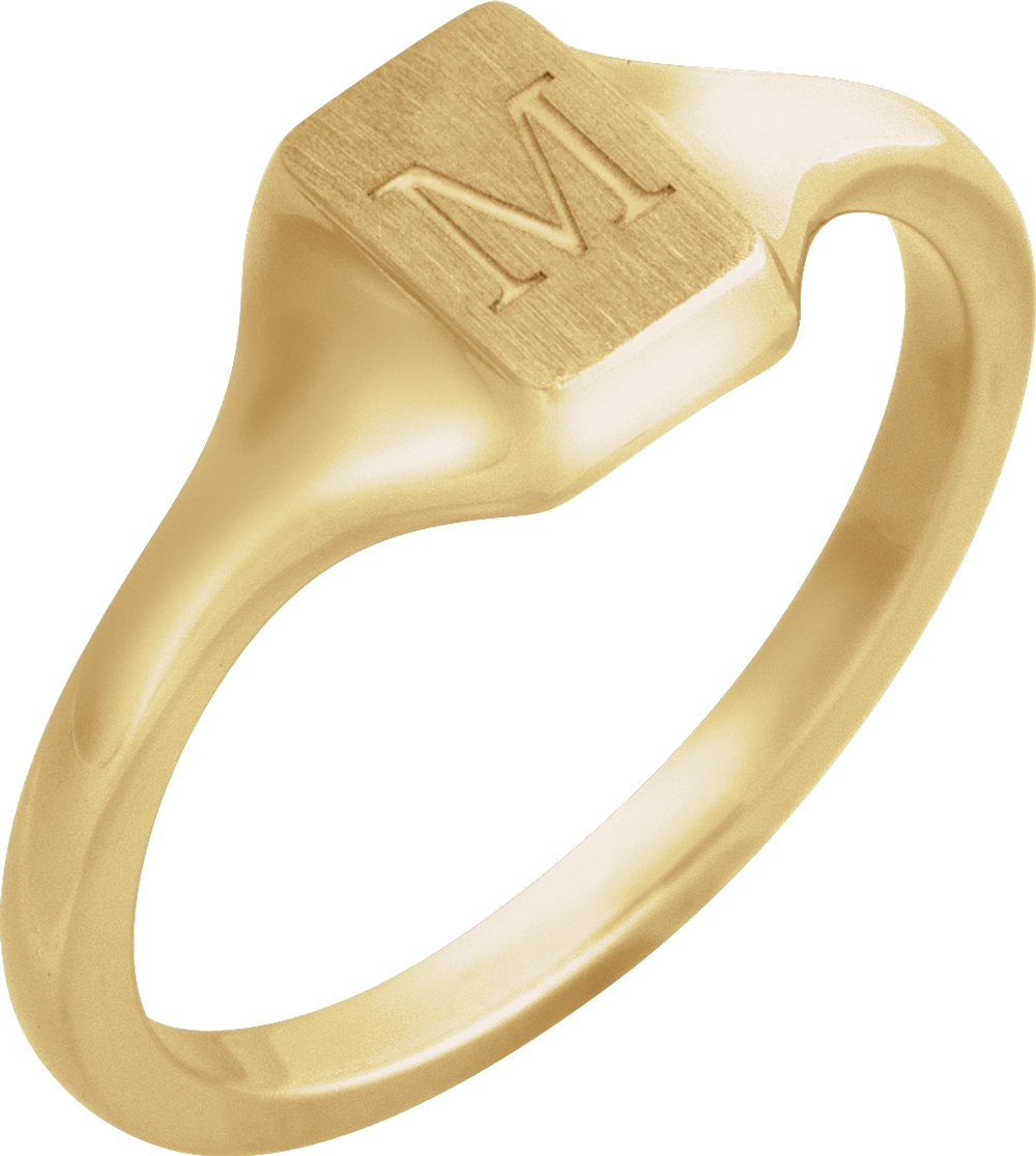 14K Yellow Gold Signet Ring