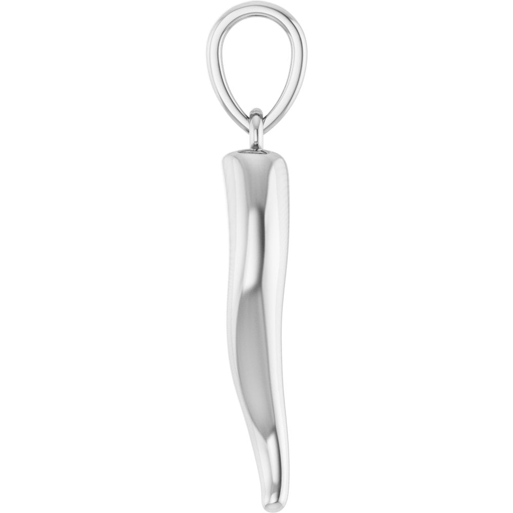 Sterling Silver Italian Horn Pendant