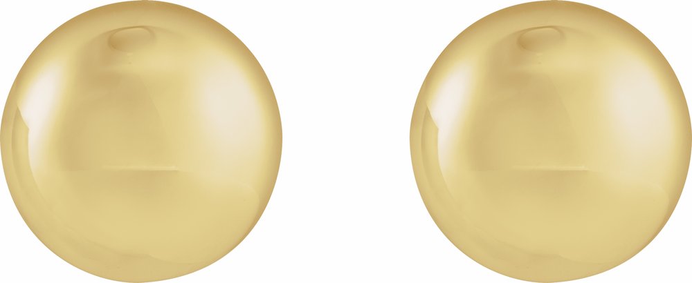 14K Yellow 15 mm Electroform Domed Earrings