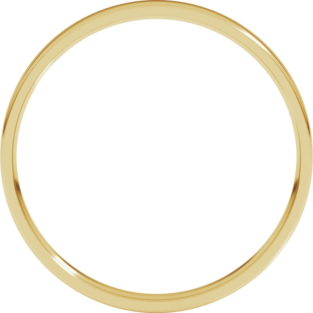 10K Yellow Gold 2 mm Ultra-Lightweight Comfort-Fit Flat Band Size 6
