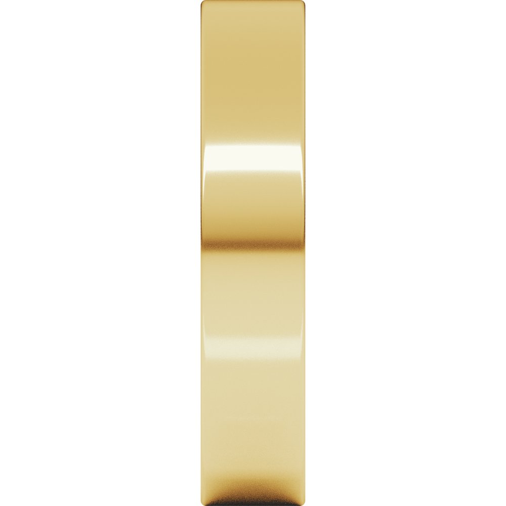 10K Yellow Gold 4 mm Ultra-Lightweight Comfort-Fit Flat Band Size 6