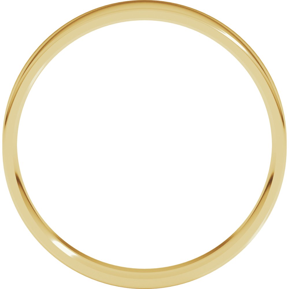 14K Yellow Gold 4 mm Ultra-Lightweight Comfort-Fit Flat Band Size 5