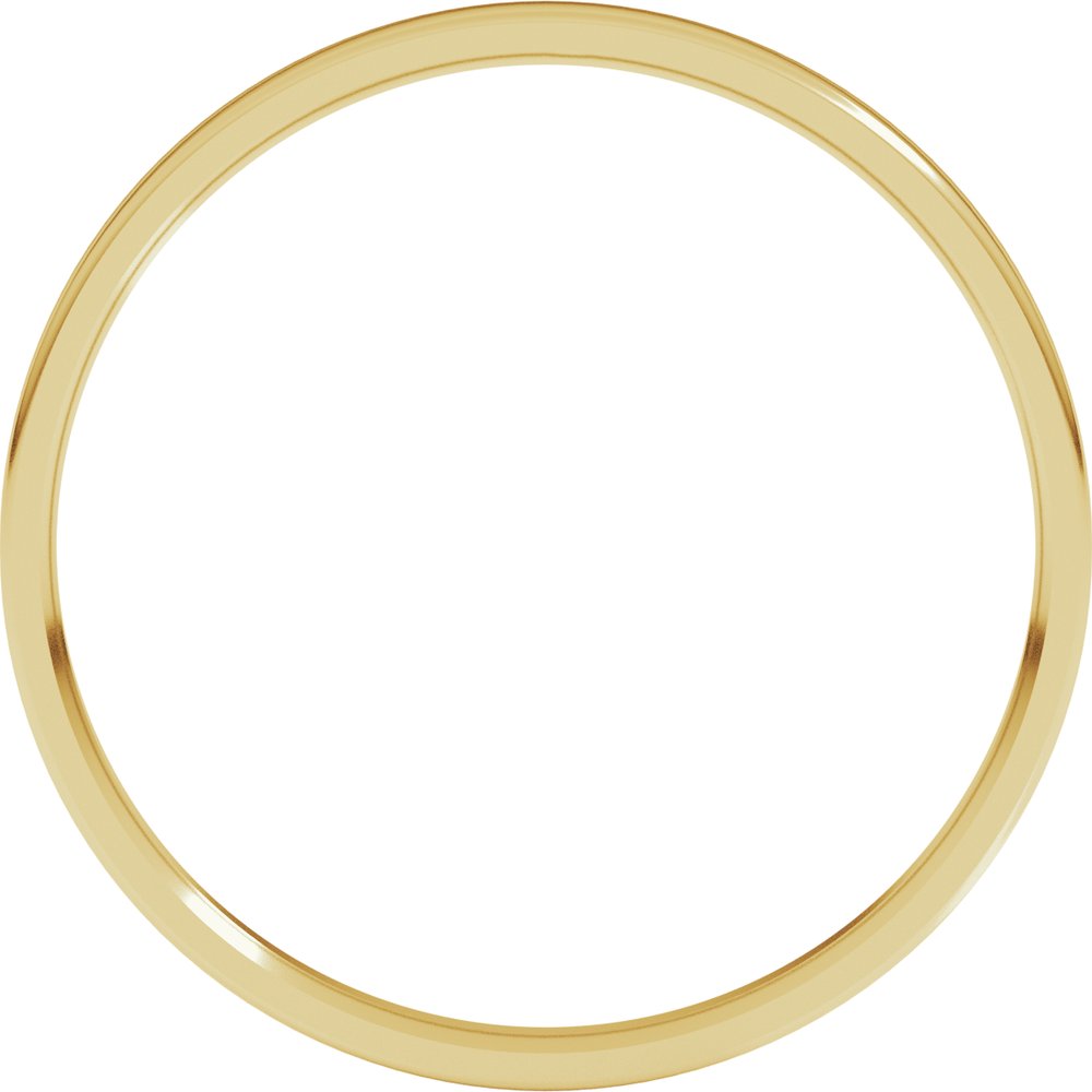 14K Yellow Gold 1.5 mm Ultra-Lightweight Comfort-Fit Flat Band Size 5.5