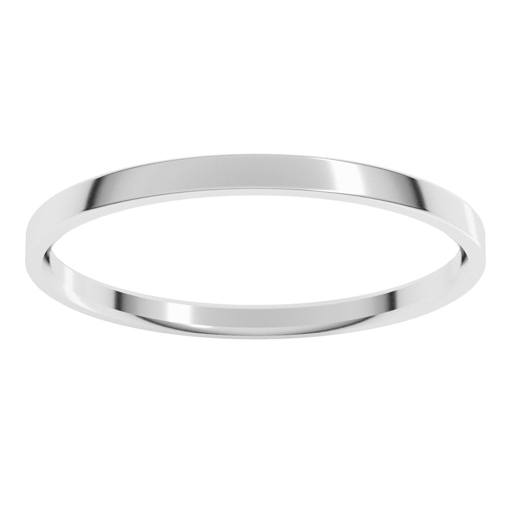 Platinum 1.5 mm Ultra-Lightweight Comfort-Fit Flat Band Size 6.5