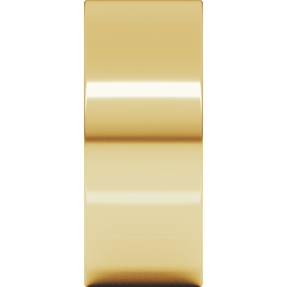 14K Yellow Gold 8 mm Ultra-Lightweight Comfort-Fit Flat Band Size 10