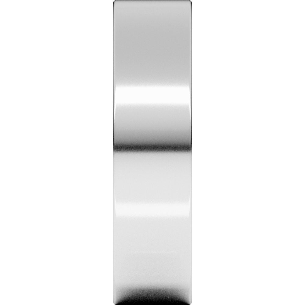 10K White Gold 5 mm Ultra-Lightweight Comfort-Fit Flat Band Size 8.5