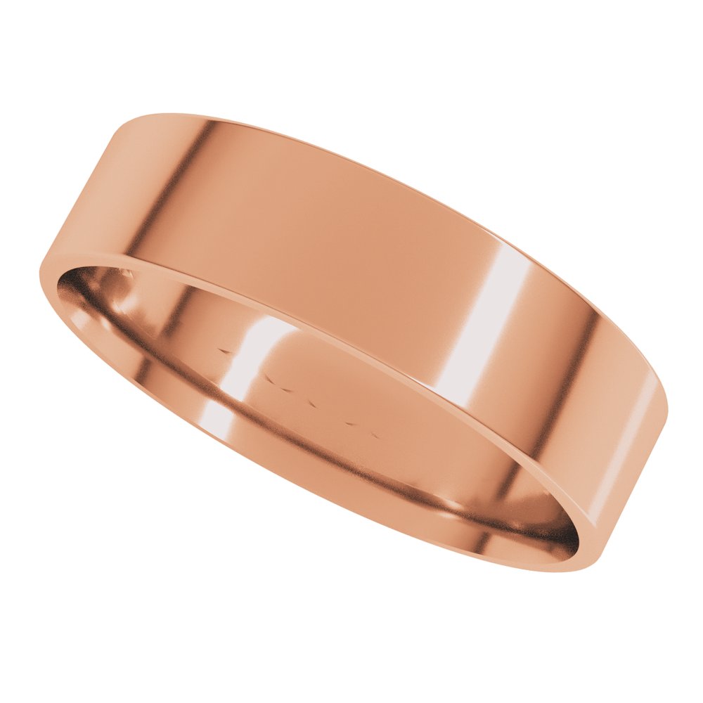 10K Rose Gold 5 mm Ultra-Lightweight Comfort-Fit Flat Band Size 9